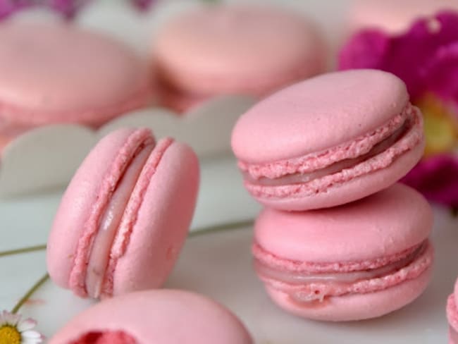 Macarons à la fraise de Christophe Felder