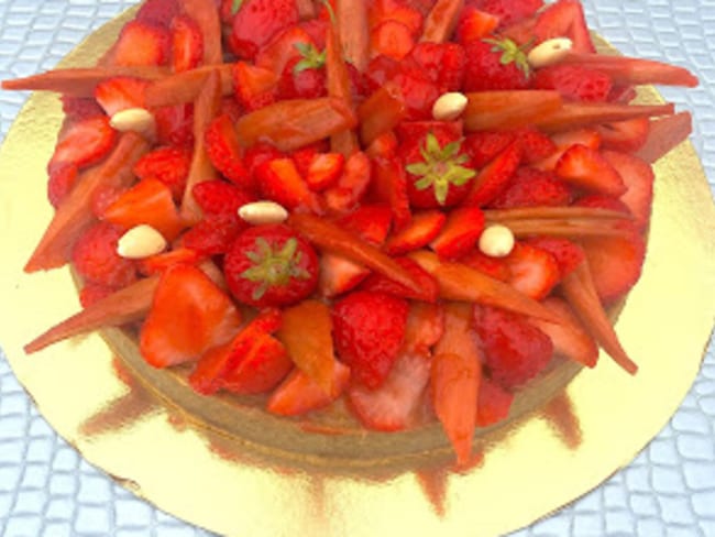 Tarte Rhubarbe Fraise et Amande