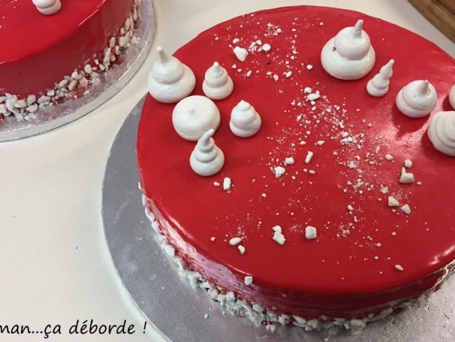 Entremets fraise, framboise et fève tonka - Maman...ça déborde