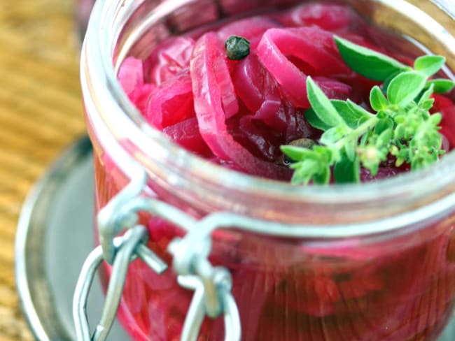 Pickles d'oignons rouges