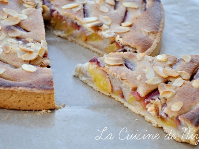 Tarte amandine à la nectarine