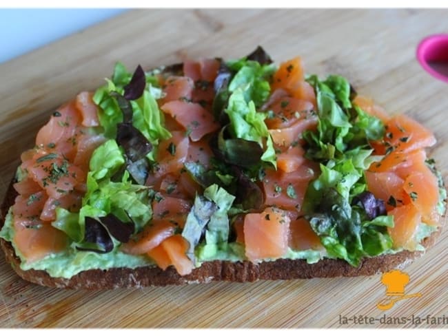 Tartine d'été Saumon Avocat