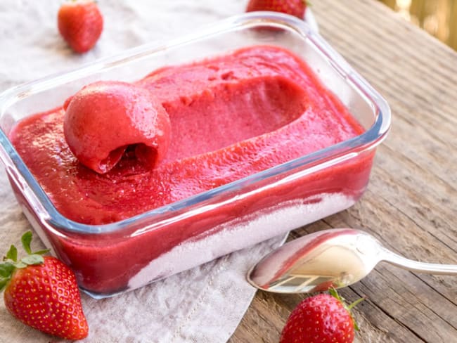 Sorbet à la fraise