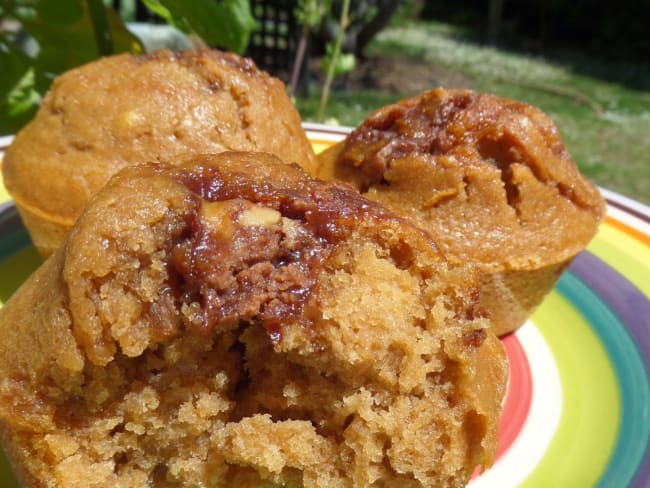 Muffins caramel chocolat et noisette