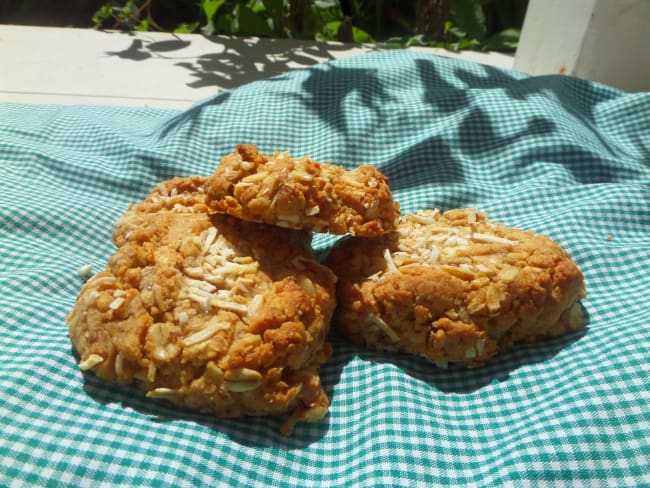 Cookies aux flocons d'avoine, beurre de cacahuète et noix de coco