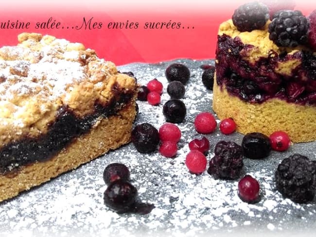 Sbriciolatas aux fruits rouges ou confiture, faits maison