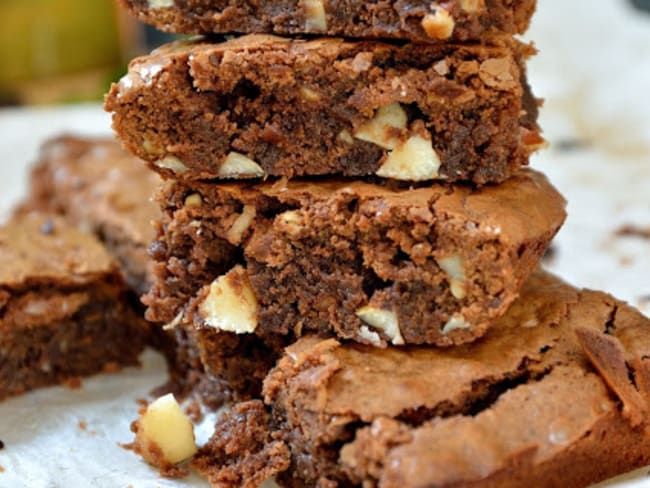 Brownie original chocolat et menthe, aux noix du Brésil