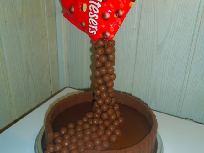 Gravity cake aux maltesers