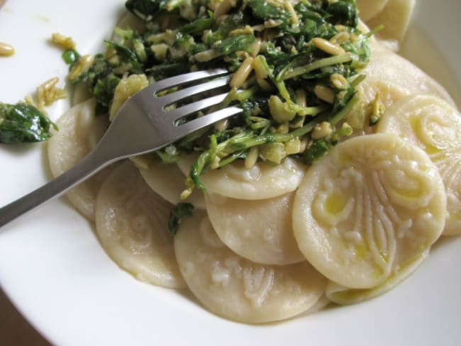 Corzetti de Liguria au pesto fait maison