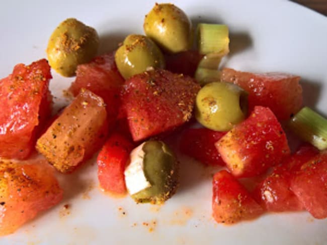 Salade de pastèque au ras el hanout