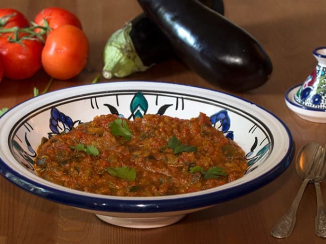 Zâalouk : caviar d’aubergines aux épices de la cuisine marocaine