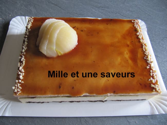 Entremet poire et caramel