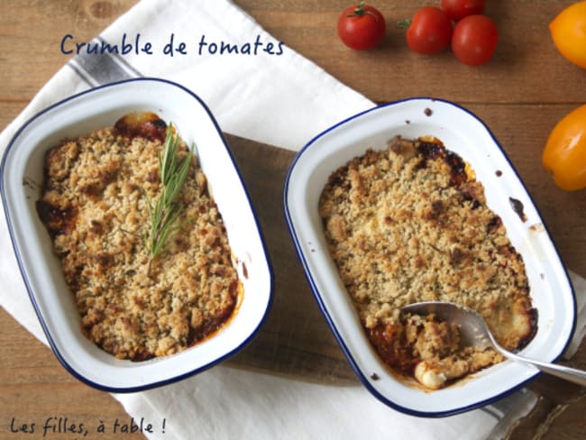 Crumble IG bas de tomates au romarin et thym citron