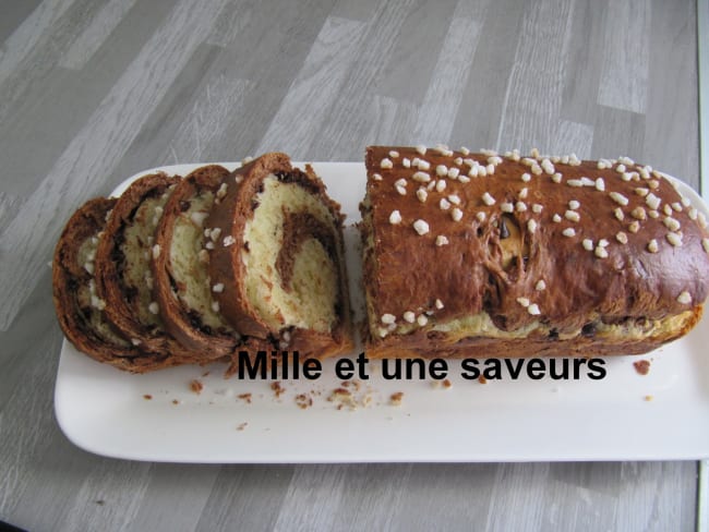 Brioche marbrée et ses pépites de chocolat