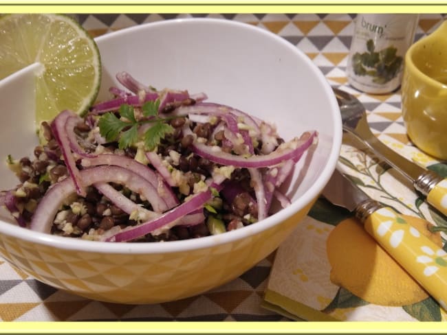 Salade de lentilles et courgettes au citron vert