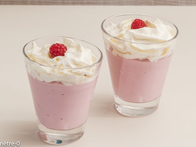 Verrines framboise chantilly