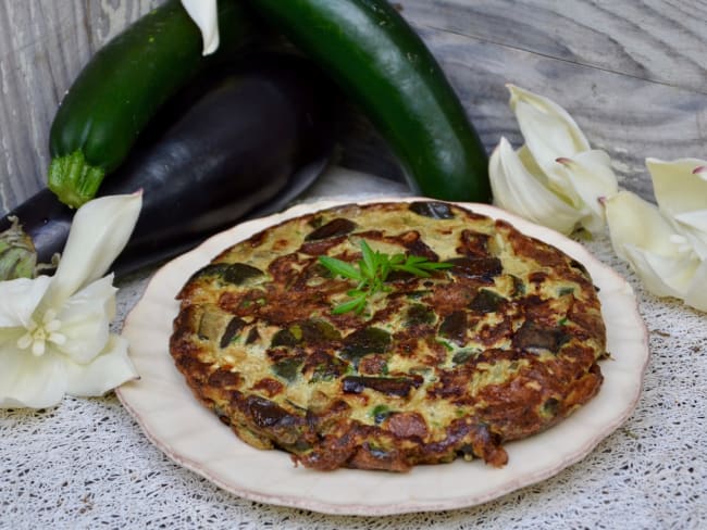 Omelette courgettes aubergines