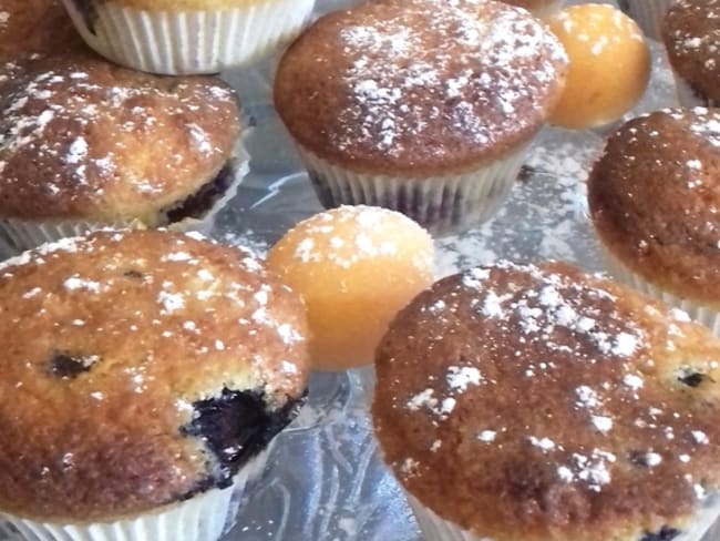 Muffins aux myrtilles 