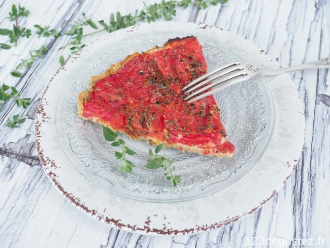 Tarte à la tomate moutarde et farine petit épeautre