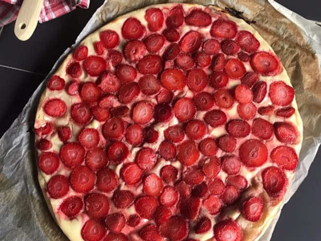 La tarte aux fraises rapide