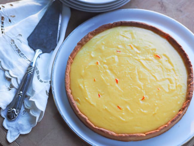 Tarte au citron et au safran