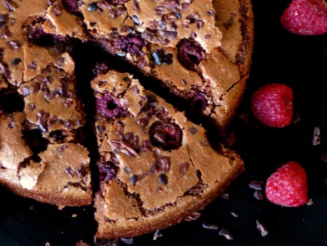 Brownie aux framboises du Chef Pâtissier Pierre Marcolini