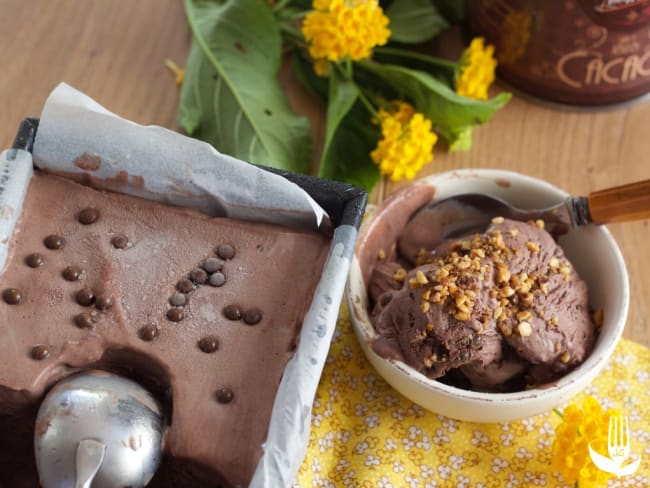 Glace au Chocolat sans oeuf