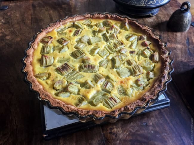 Tarte à la rhubarbe de mon enfance