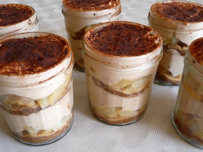 Tiramisu poire chocolat en verrines