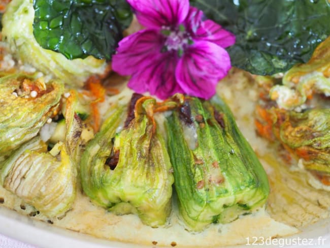 Fleurs de courgette farcies à l’italienne