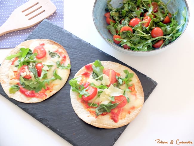 Tortizza et salade de roquette