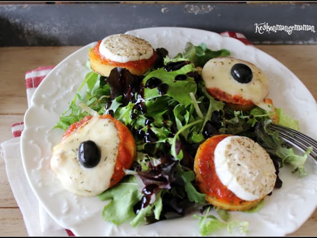 Mini pizza de panisse au chèvre