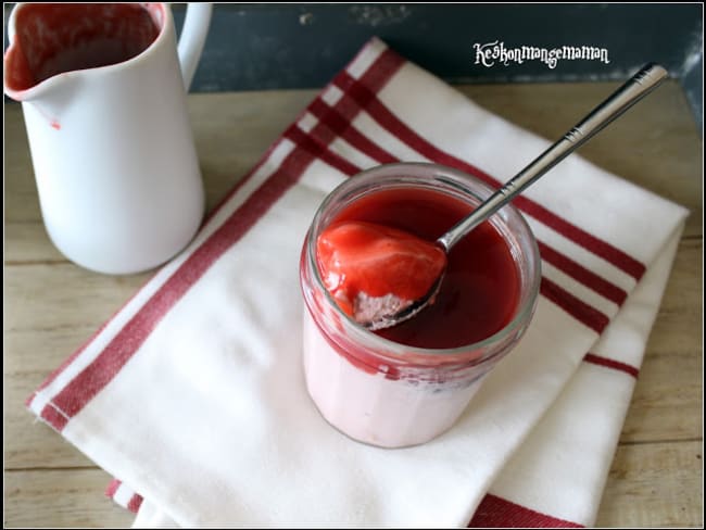 Mousse de fraises et son coulis