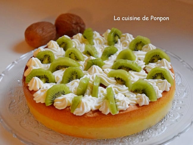 Délicieux gâteau magique aux kiwis