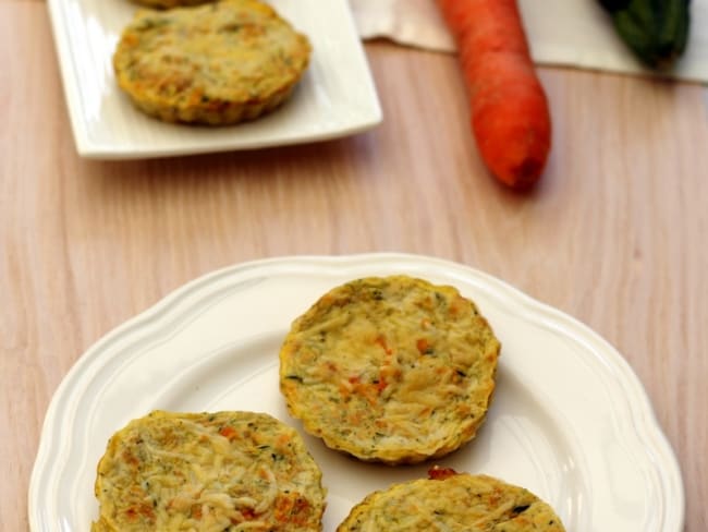 Quiche sans pâte à la courgette et carottes râpées