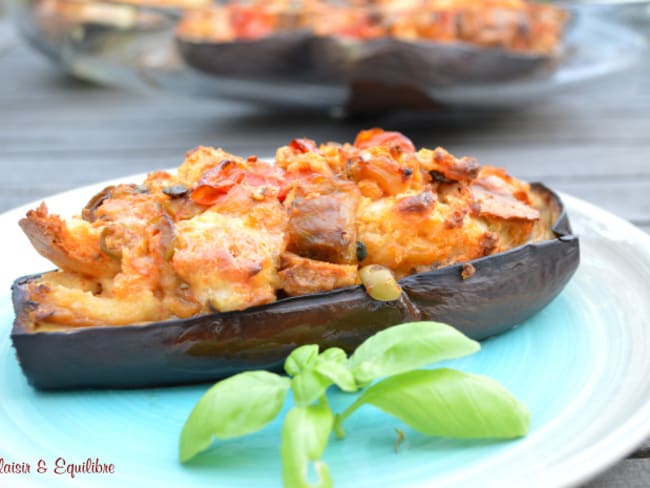 Aubergines farcies à la sicilienne