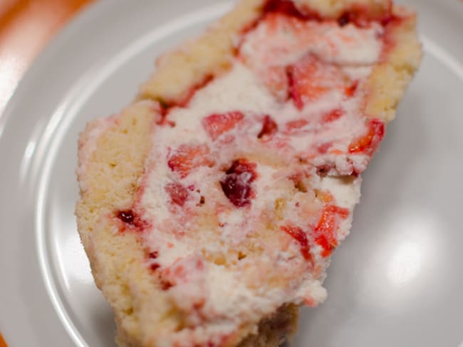 Roulé aux fraises et au mascarpone