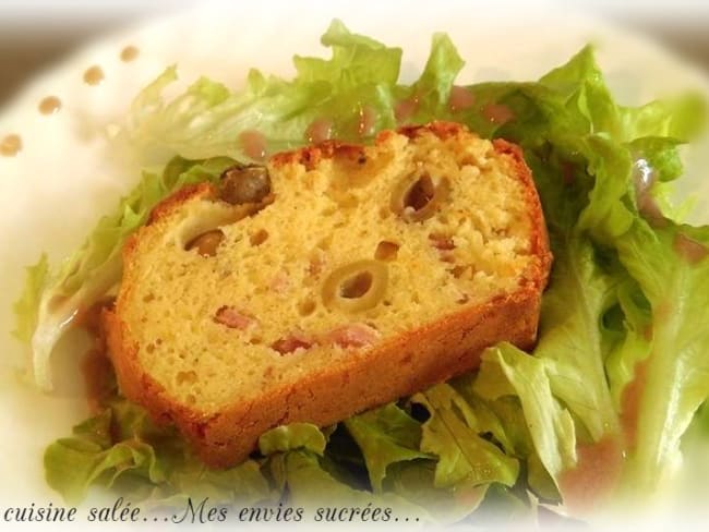 Cake aux lardons et Olives