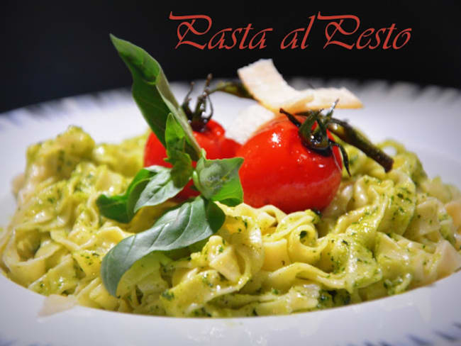 Pasta au pesto de basilic