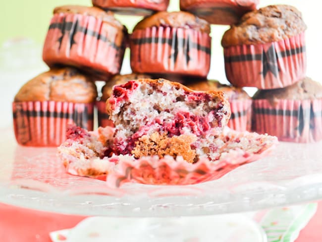 Muffins light aux framboises