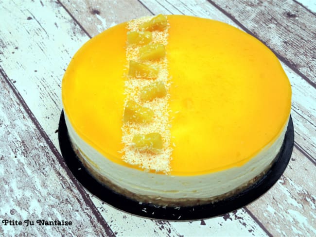 Entremet noix de coco et ananas