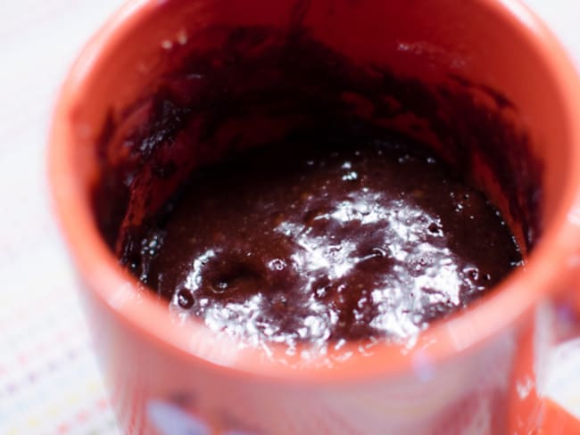 Mug cake fondant au chocolat