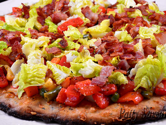 Pancake salé aux légumes et lardons