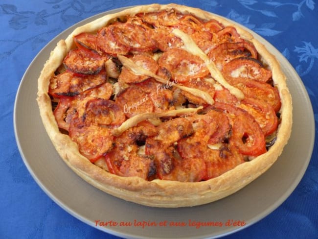 Tarte au lapin et aux légumes d'été