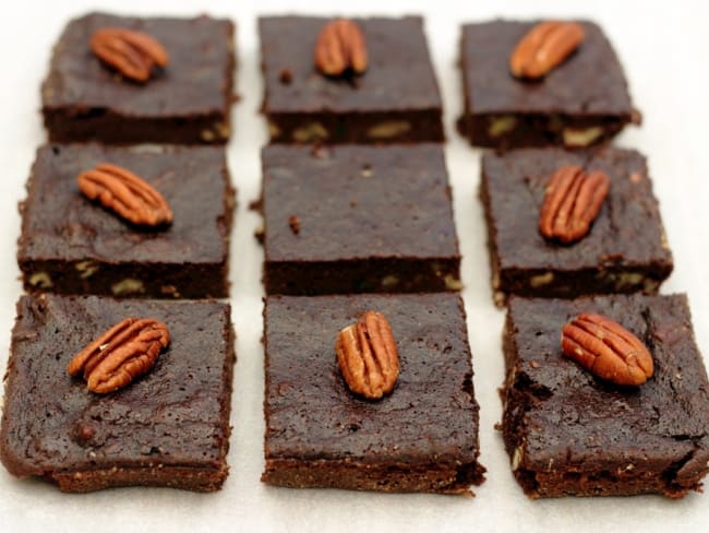 Brownie sans matière grasse à la courgette