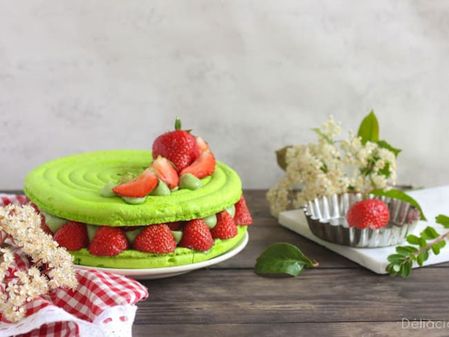 Macaron fraise et pistache