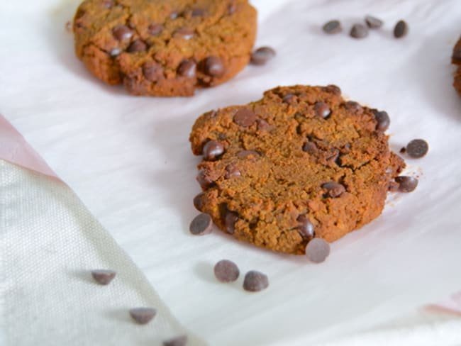 Cookies sans farine aux pois-chiches et chocolat noir