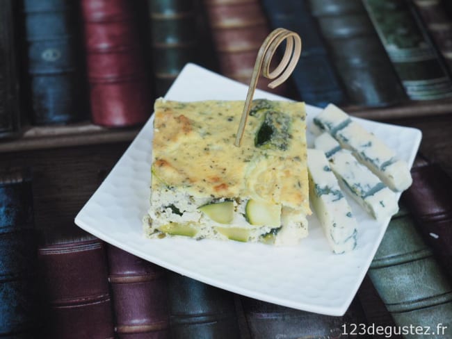 Flan de courgettes au gorgonzola piccante