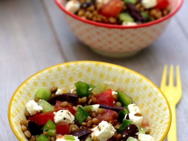 Salade de lentilles à la grecque