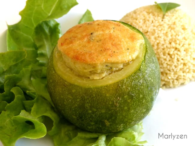 Courgettes rondes soufflées au fromage